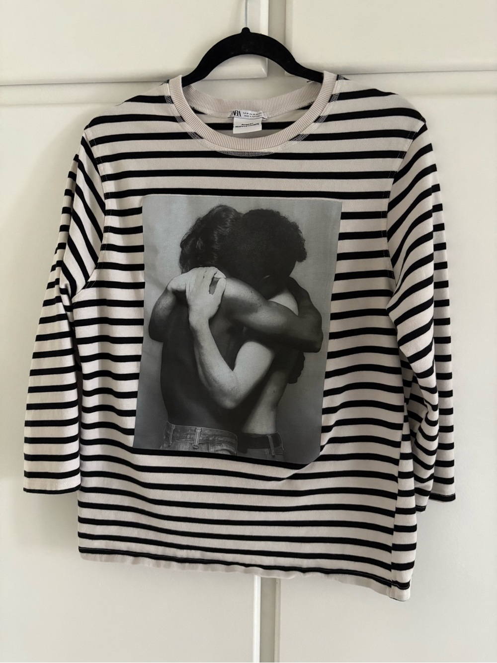 Zara Black and White Striped Limited Edition Robert Mapplethorpe Tee